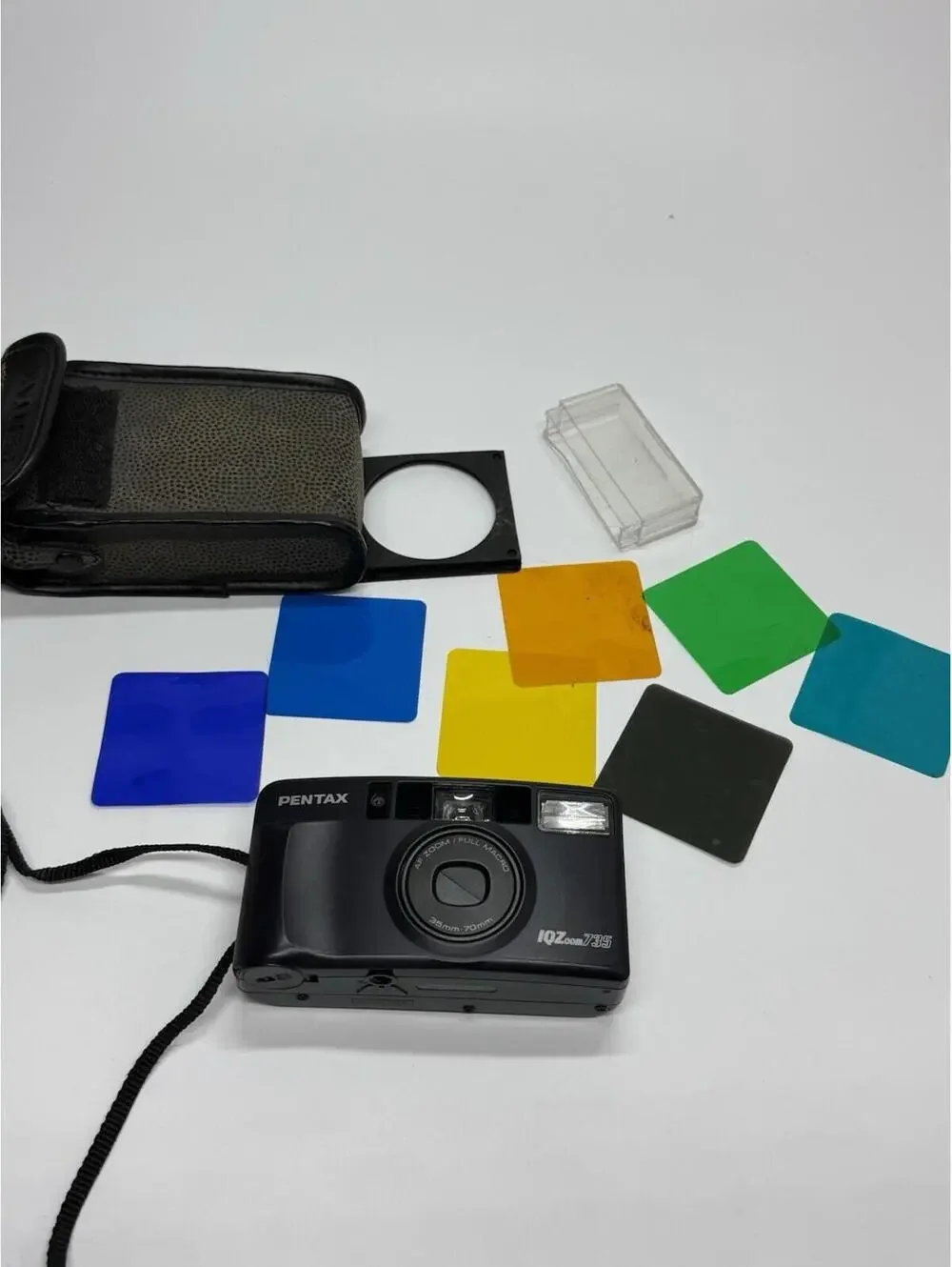 Pentax IQZoom 735 35mm Film Camera Tested Working w/ Color Filters